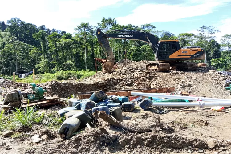Gakkumhut Sita Dua Alat Berat Bongkar Tambang Emas Ilegal Parigi Moutong 1
